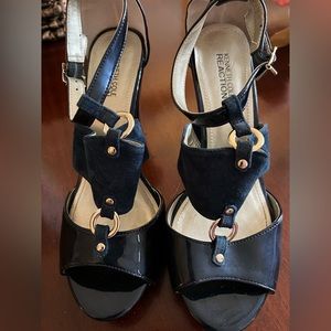 Navy suede and Patton gently worn no damage